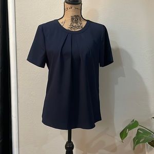 Banana Republic Navy Blue V Back Top
